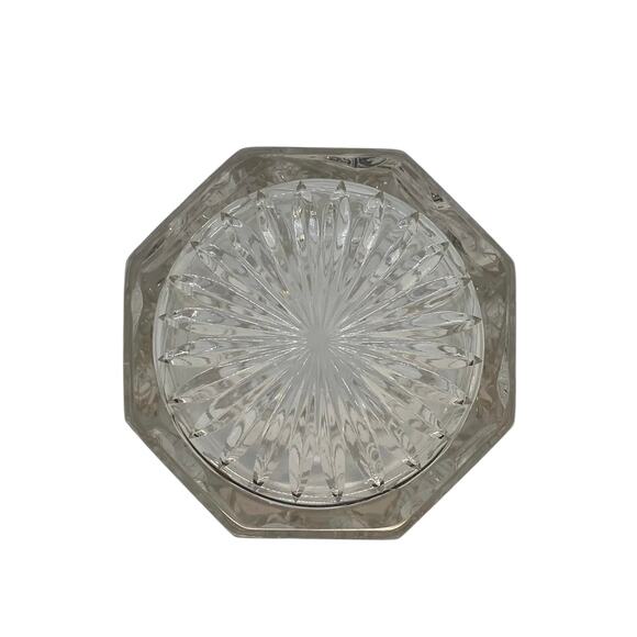 1920’s Arts & Crafts Glass Pipe Tobacco Humidor With Pipe Design Lid - Picture 11 of 12